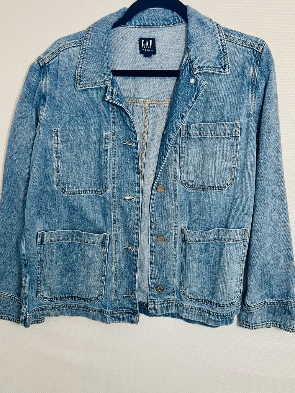 GAP Light Blue Denim Jacket with Patch Pockets